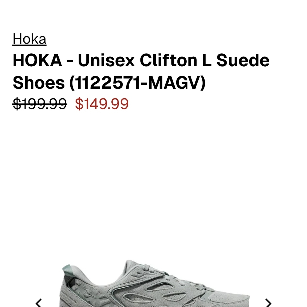 Hoka Clifton L Suede Shoes - Gray